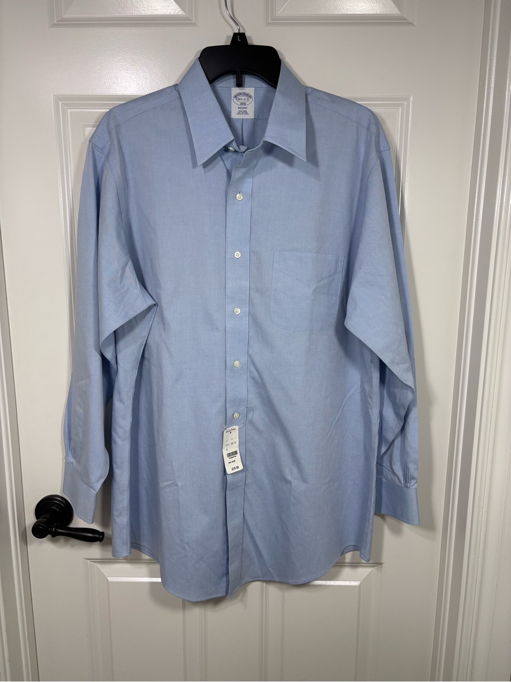 NWT Brooks Brothers Regent Long Sleeve Button Up Shirt Men’s 16.5 Blue